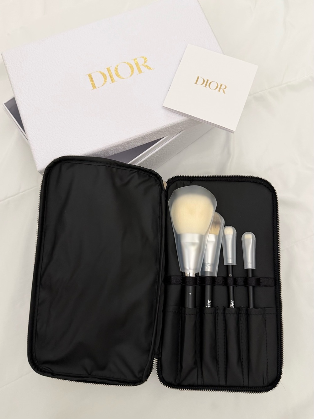 NEW Dior Beauty Backstage Makeup Brush Set with Double Zippered Case